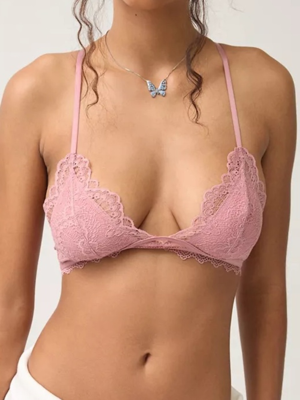 Urban Outfitters Out From Under Butterfly Effect Lace Triangle Bralette